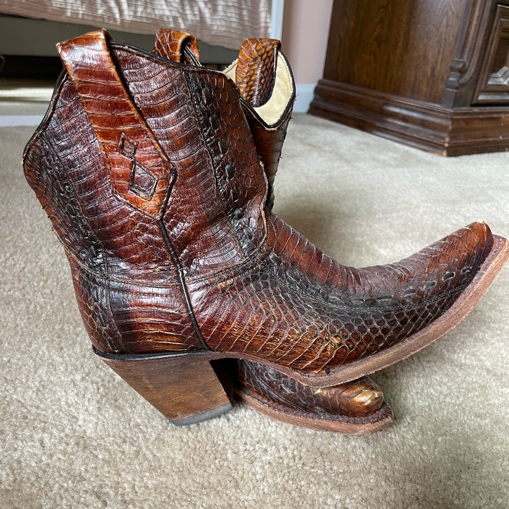 VINTAGE Corral snakeskin boots